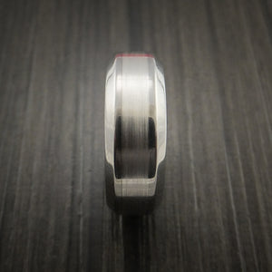 Inconel and Platinum Custom Inlay Men's Ring | Revolution Jewelry