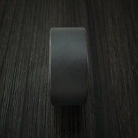 Black Titanium Ring Traditional Style Band Made to Any Sizing and Finish