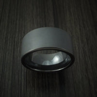 Black Titanium Ring Traditional Style Band Made to Any Sizing and Finish