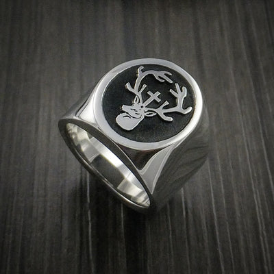 Cobalt Chrome Custom Signet Ring Use your Own Design