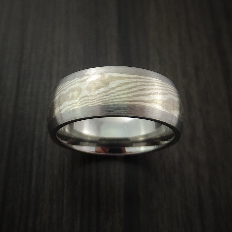 Titanium, Palladium and Mokume Ring Custom Made to Any Size 3 to 22