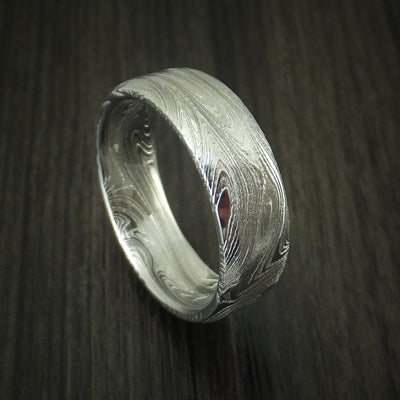 Marbled Kuro Damascus Steel Ring Custom Made Wedding Band
