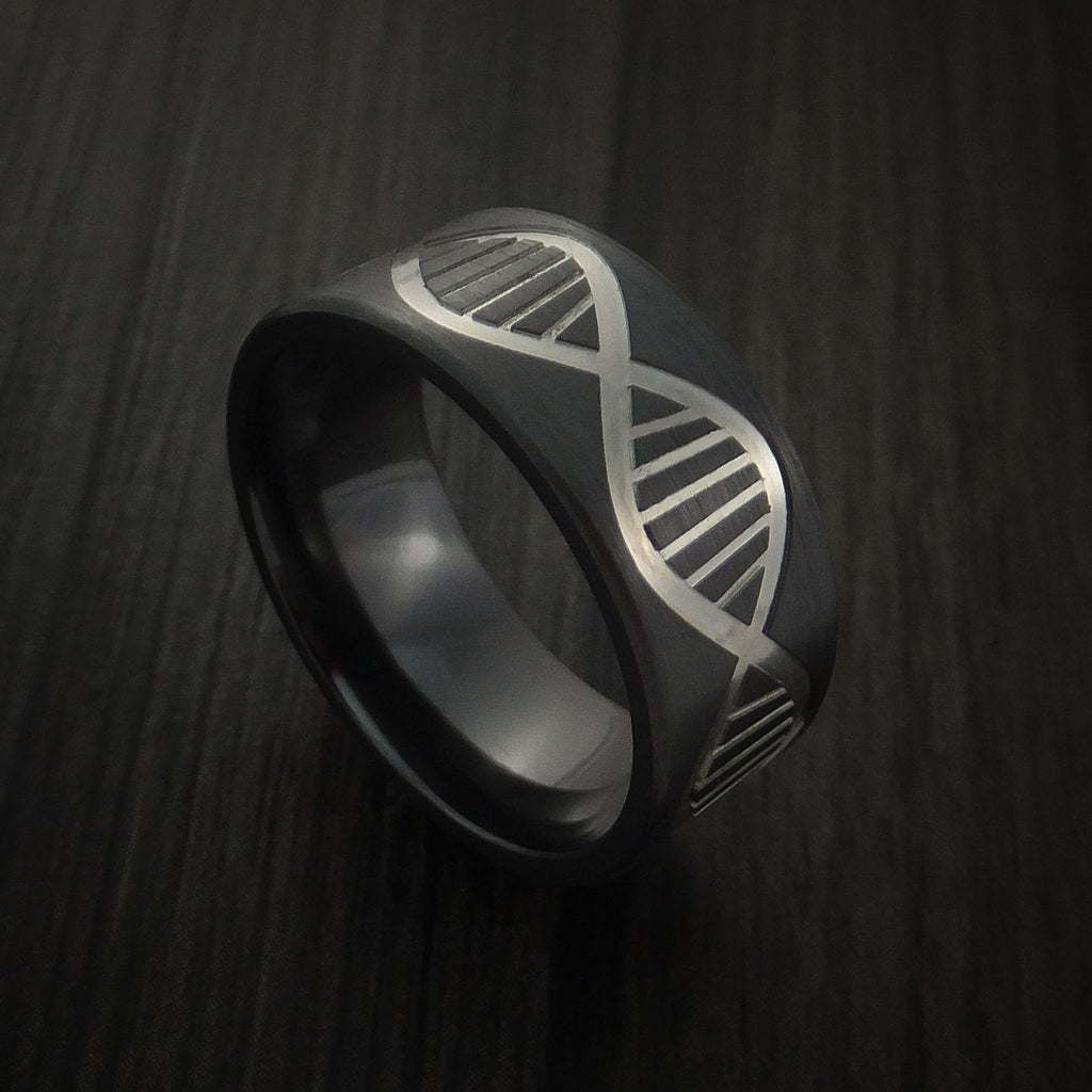 Qiming Piano Music Dna Ring For Women Men Stainless Steel Science Jewelry  Band Statement Finger Rings Wedding Gift - Rings - AliExpress