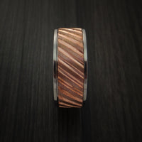 Copper Inlay Spinner Unique Titanium Band Custom Made