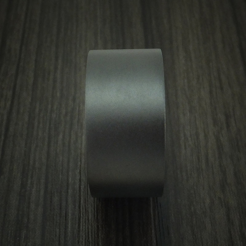 Black Zirconium and Walnut Wood Sleeve Ring Custom Made