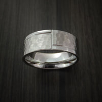 Cobalt Chrome Hammered Ring with Modern Design Custom Made Band