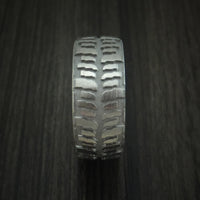 Titanium Mud Tread Tire Ring with Osage Orange Wood Sleeve Custom Made