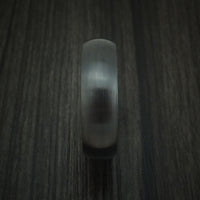 Black Titanium and Indigo Wood Hard Wood Sleeve Ring Custom Made