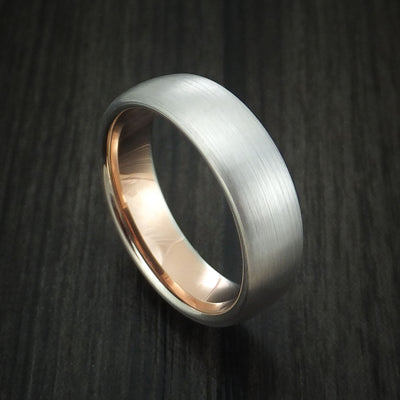 14k White and Rose Gold Band Custom Made