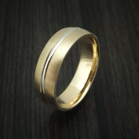 14k Yellow Gold and White Gold Band Custom Made Ring