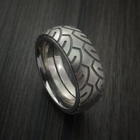 Titanium Bicycle Tire Tread Spinner Ring Custom Made Band