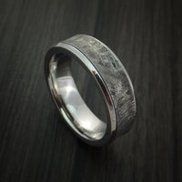 Cobalt Chrome and Gibeon Meteorite Ring Custom Made