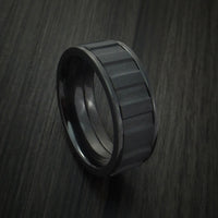 Black Zirconium Gear Shape Spinner Ring Custom Made Band