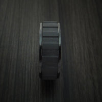 Black Titanium Gear Shape Spinner Ring Custom Made Band