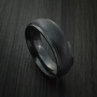 Black Titanium Angle Satin Finish Band Custom Made