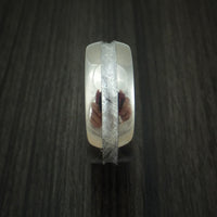 Titanium and Meteorite Channel Band Custom Made Ring