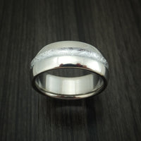 Titanium and Meteorite Channel Band Custom Made Ring