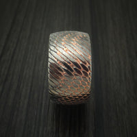 Wide Etched Superconductor Ring Custom Made Titanium-Niobium and Copper Band