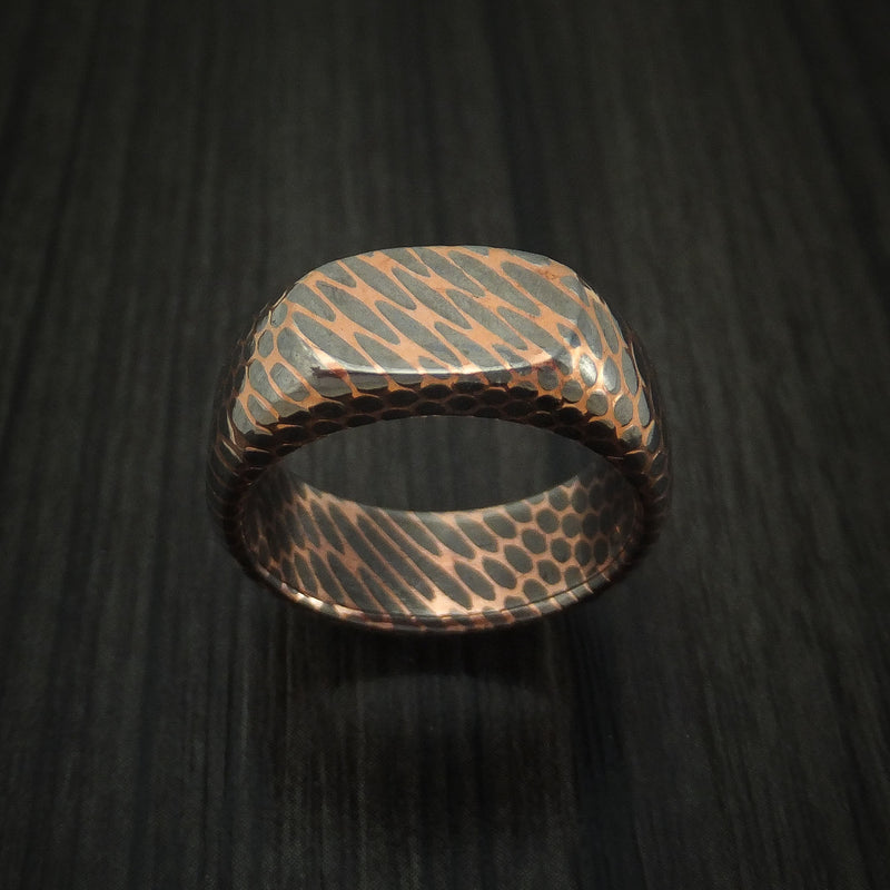 Superconductor Signet Ring Custom Made Titanium-Niobium and Copper Band