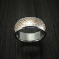 Titanium and Superconductor Ring Custom Made Titanium-Niobium and Copper Band