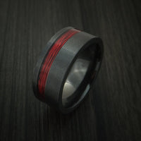 Black Zirconium and Wire Ring Custom Made Choose your Color