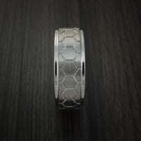Titanium Honeycomb Pattern Ring Custom Made Band