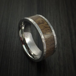Wood Ring and Titanium Ring inlaid with DESERT IRONWOOD BURL Custom Made to Any Size and Optional Wood Types