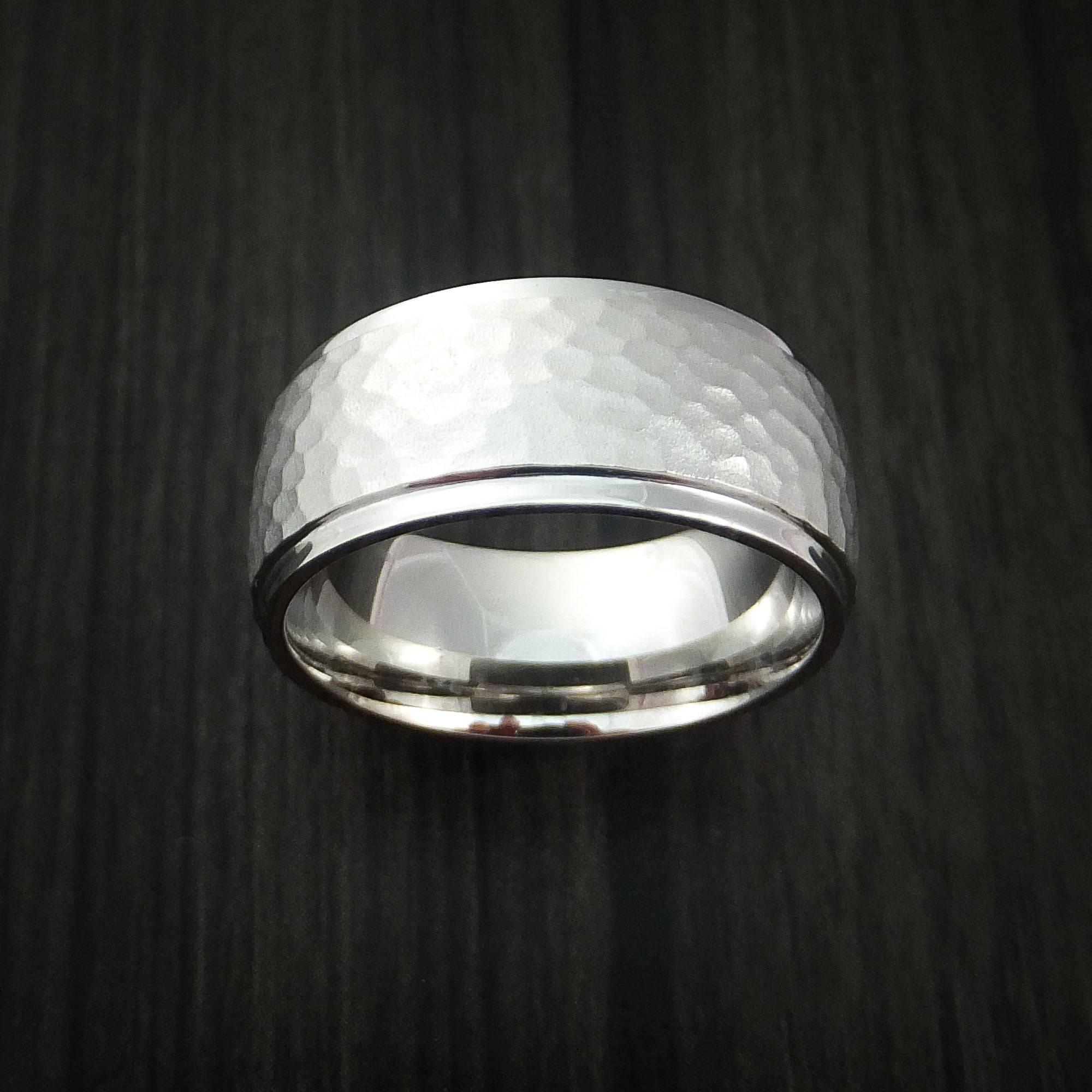 Inconel Hammered Men's Ring Custom Made to Any Size Wedding Band ...