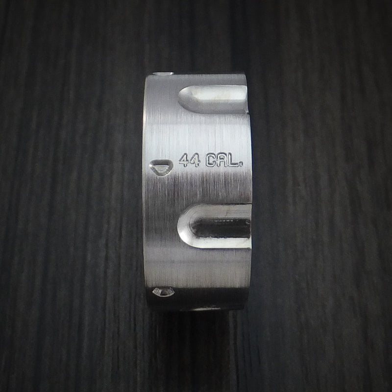 Titanium Revolver Men's Ring .44 Caliber Custom Made Band | REVOLUTION