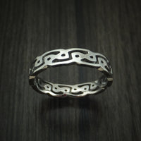 Titanium Celtic Knot Narrow Band Custom Made Ring