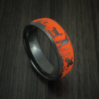 Black Titanium Duck Hunter Band with Cerakote Custom Made Ring