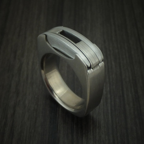 Titanium and Wire Men's Ring Custom Made Choose Your Color