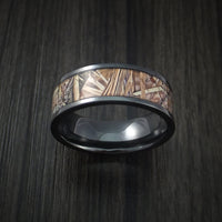 King's Camo FIELD SHADOW and Black Zirconium Ring Traditional Style Band Made Custom