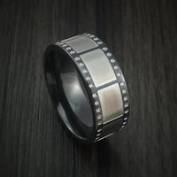 Black Zirconium Film Strip Ring Custom Made Band