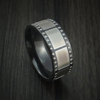 Black Titanium Film Strip Ring Custom Made Band