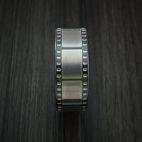 Black Titanium Film Strip Ring Custom Made Band