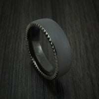 Blackened Tantalum Coin Edge Band Custom Made Ring by Benchmark