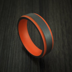 Black Titanium and Cerakote Ring Custom Made