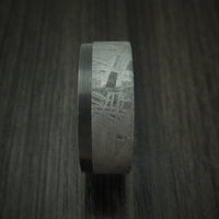 Black Titanium and Gibeon Meteorite Ring Custom Made Ring