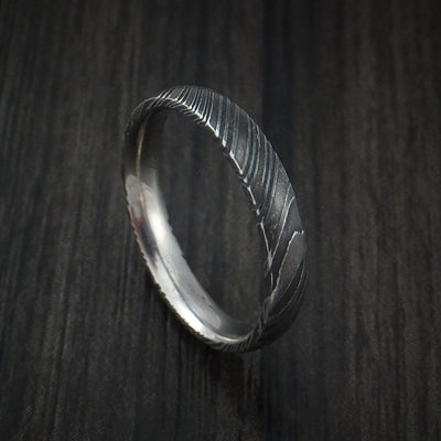 Kuro Damascus Steel Ring Custom Made Wedding Band