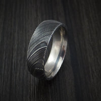 Kuro Damascus Steel Men's Ring Custom Made Wedding Band | Revolution ...