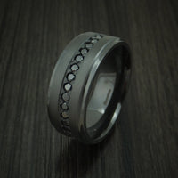 Black Titanium And Black Diamonds Custom Made Ring