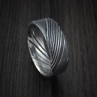 Kuro Damascus Steel Ring Custom Made Wedding Band