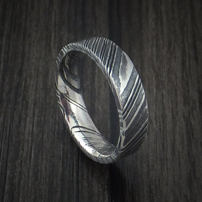 Kuro Damascus Steel Ring Custom Made Wedding Band