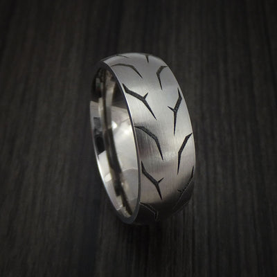 Titanium Tread Ring Custom Made Tire Band