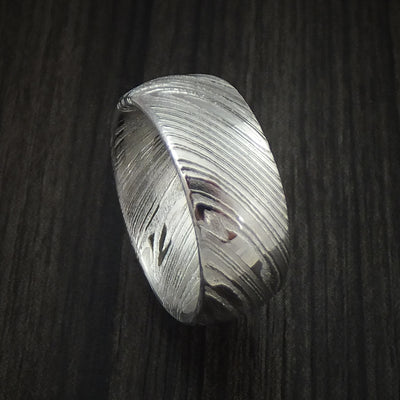 Kuro Damascus Steel Ring Custom Made Wedding Band