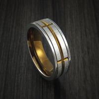 Titanium and Anodized Bronze Spinner Band Custom Made Ring