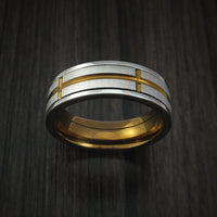 Titanium and Anodized Bronze Spinner Band Custom Made Ring