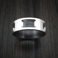 Cobalt Chrome and Black Zirconium Ring Custom Made Band