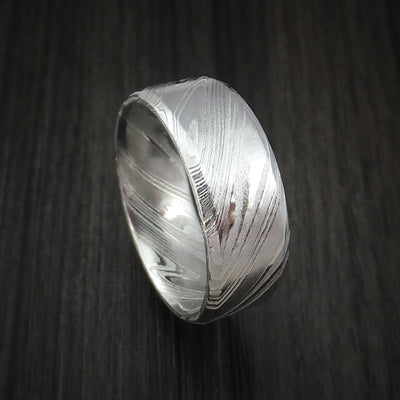 Kuro Damascus Steel Ring Custom Made Wedding Band